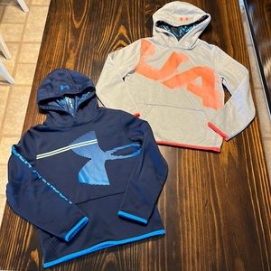 Boy’s Under Armour Loose Fit Coldgear Hoodie Sweatshirts Size Youth Medium